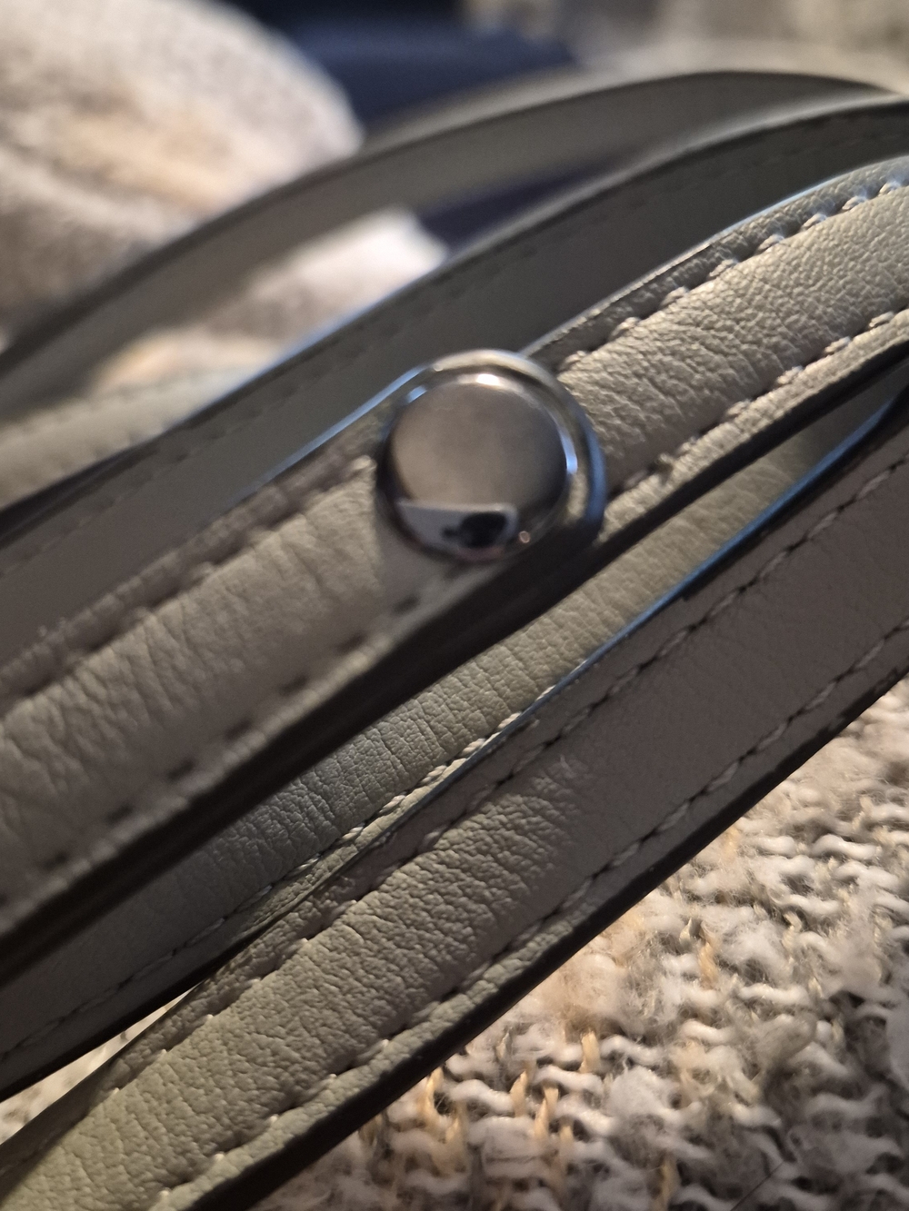 Vera Wang Snap Strap In Grayish Blue with Silver Accent For Wallets